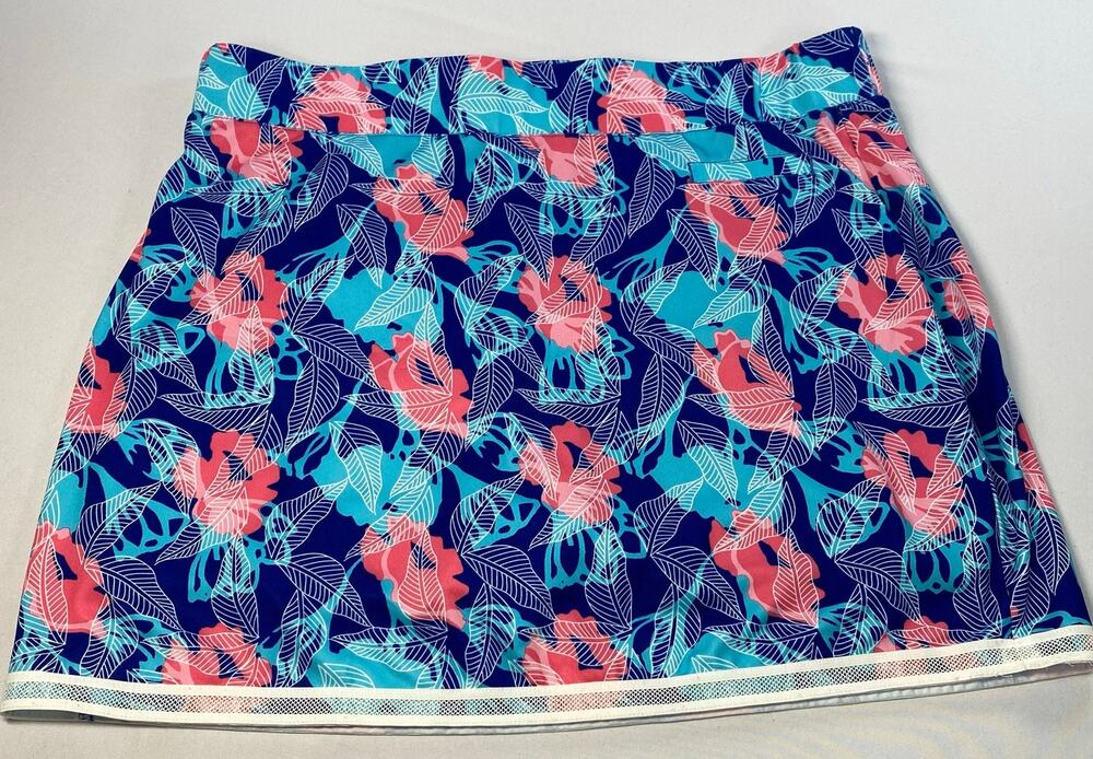 Pebble Beach Dry‑Luxe Floral Skort Women’s XL – Performance Stretch Activewear